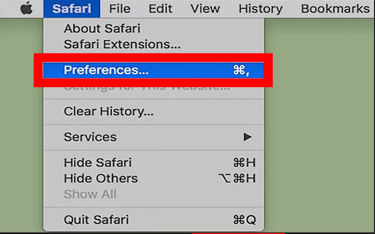 مراحل پاک کردن کش در Safari (macOS)