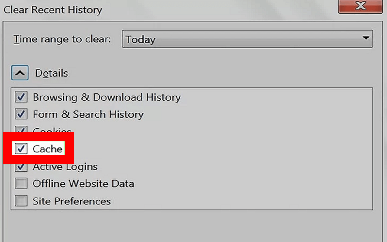 مراحل پاک کردن کش در Mozilla Firefox