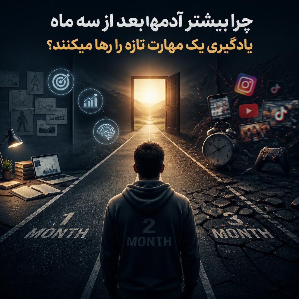 چرا بیشتر آدمها بعد از سه ماه یادگیری یک مهارت تازه را رها میکنند؟