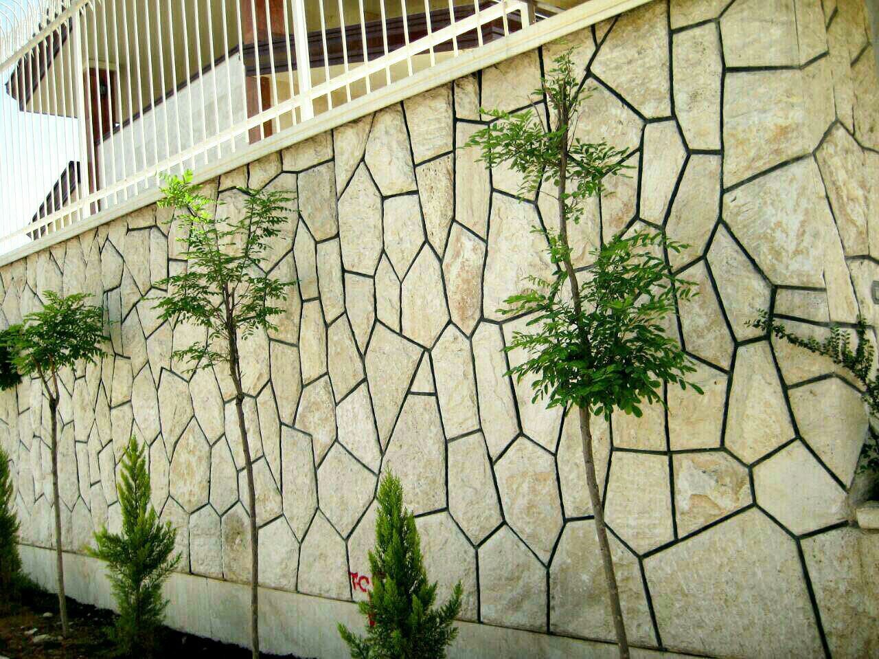 سنگ سفید روستایی اصفهان نمونه کار های درجه یک هنری در لواسان بزرگ پیمانکاری سنگ مالون سفید