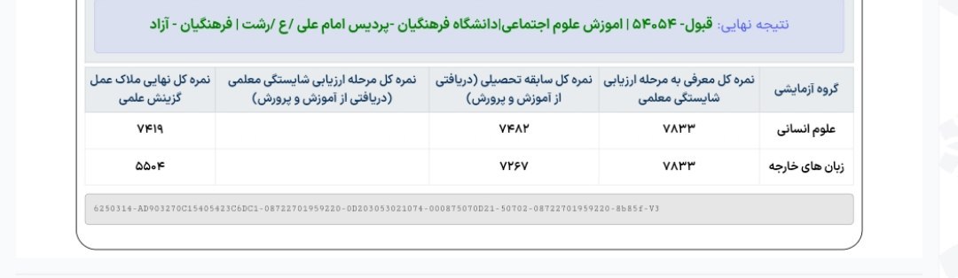 نتیجه نهایی کنکور فرهنگیان منتشر شد 1