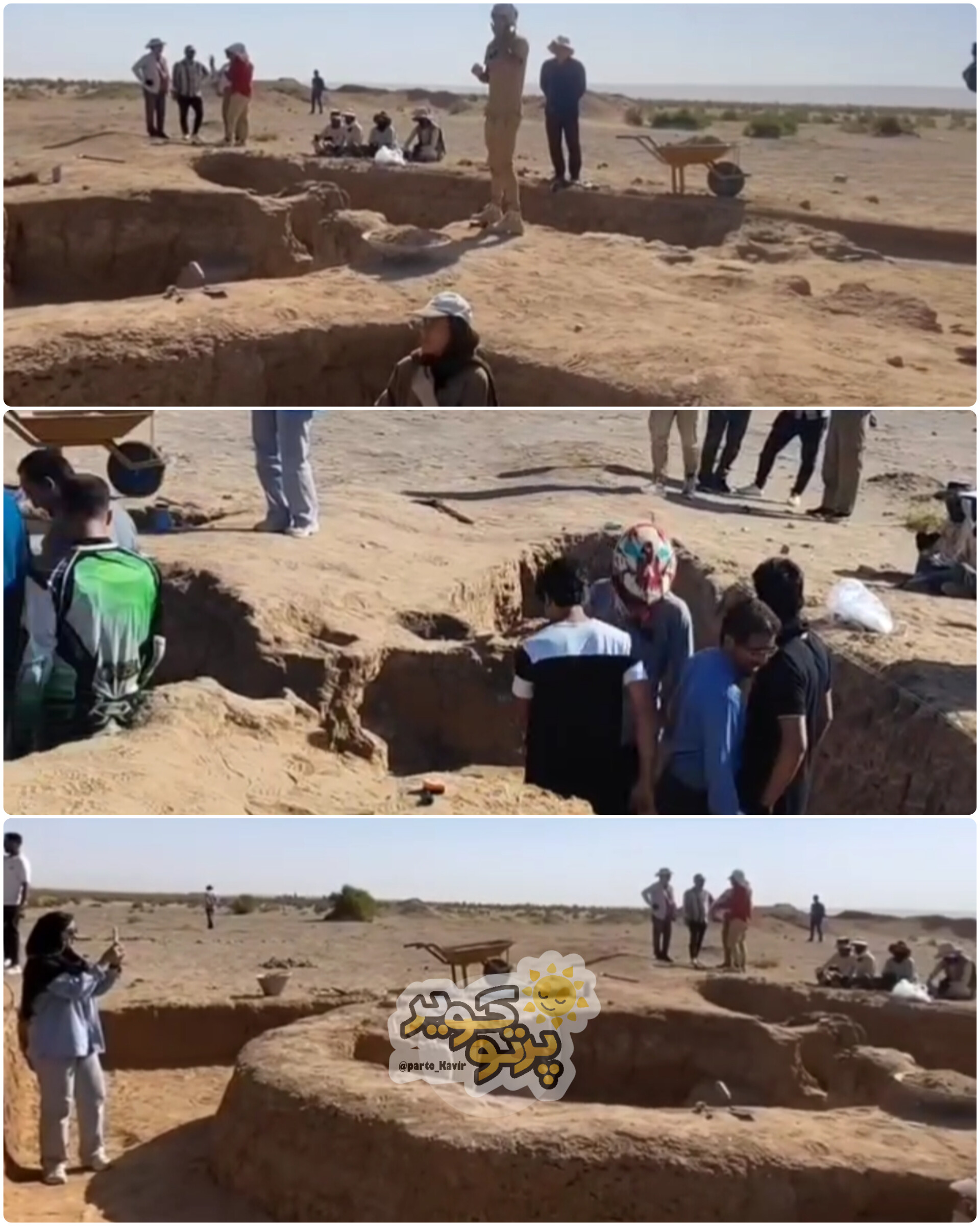بازدید از محوطه کاوش باستانی کویر مرنجاب آران و بیدگل