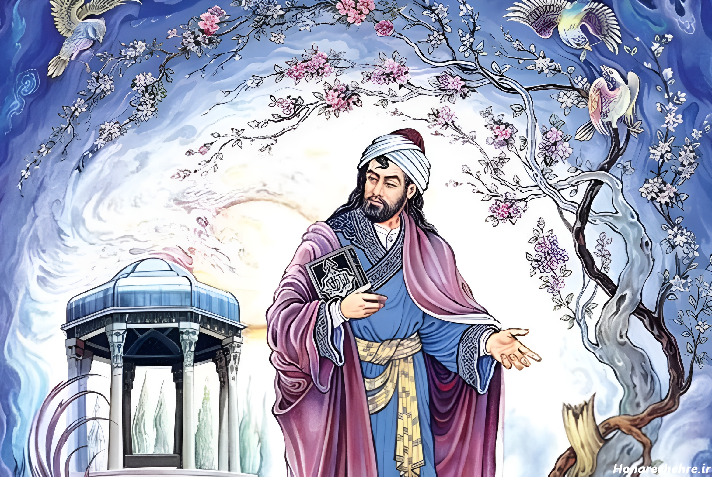 تصویر هنری از حافظ شیرازی