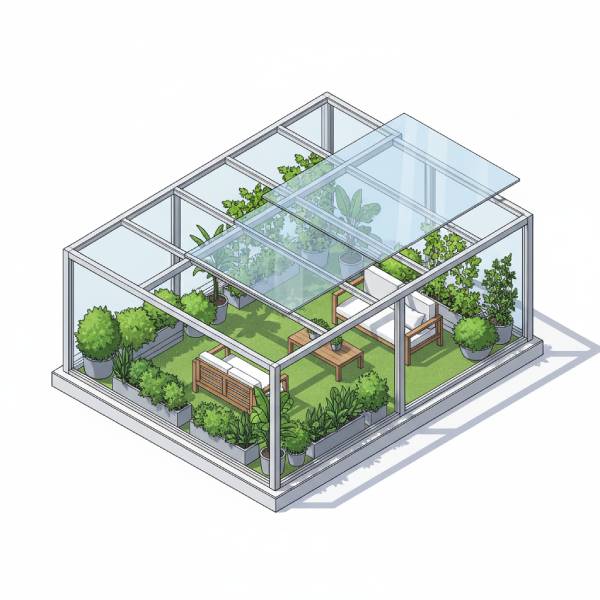 سقف متحرک روف گاردن، راهکاری برای زندگی شهری