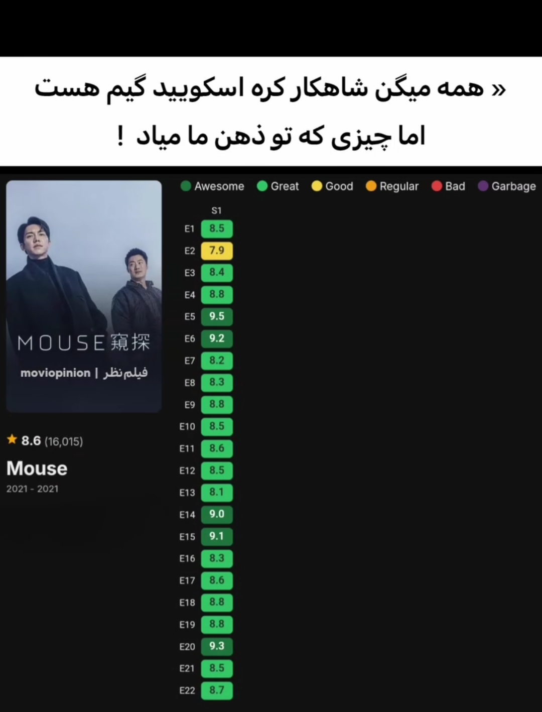 وقتی همه از Squid Game حرف می‌زنن، ما یاد Mouse می‌افتیم! 1