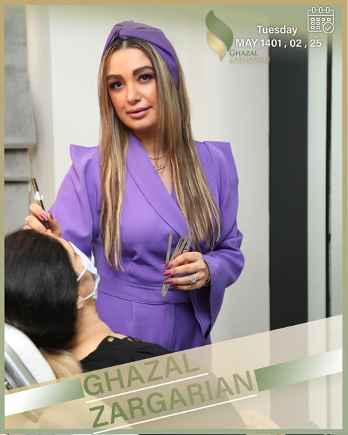 بهترین مرکز هاشور ابرو در تهران با استاد غزل زرگریان