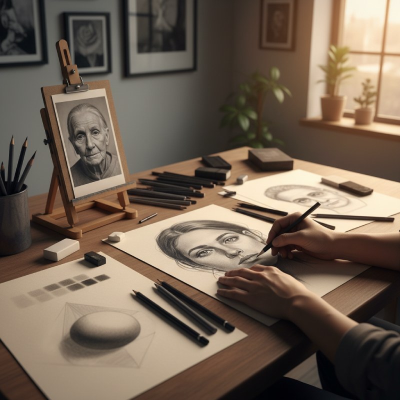 دوره نقاشی سیاه قلم