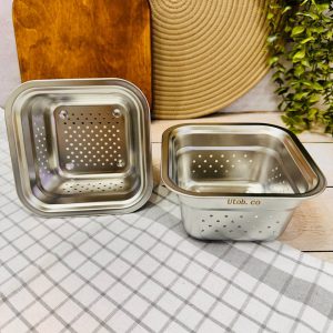لگن آبکش استیل (مربع)**