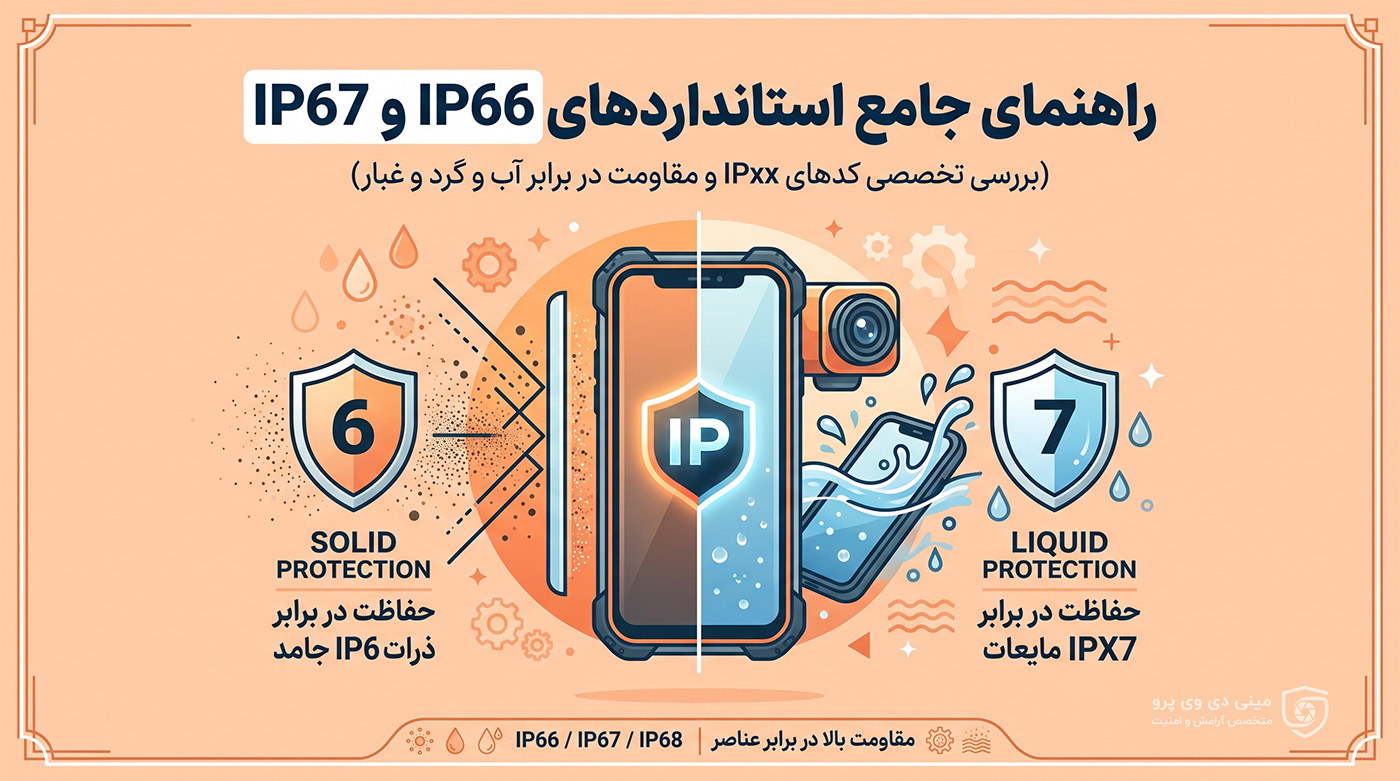 بررسی استانداردهای IP66 و IP67 و IP68 و IPXX