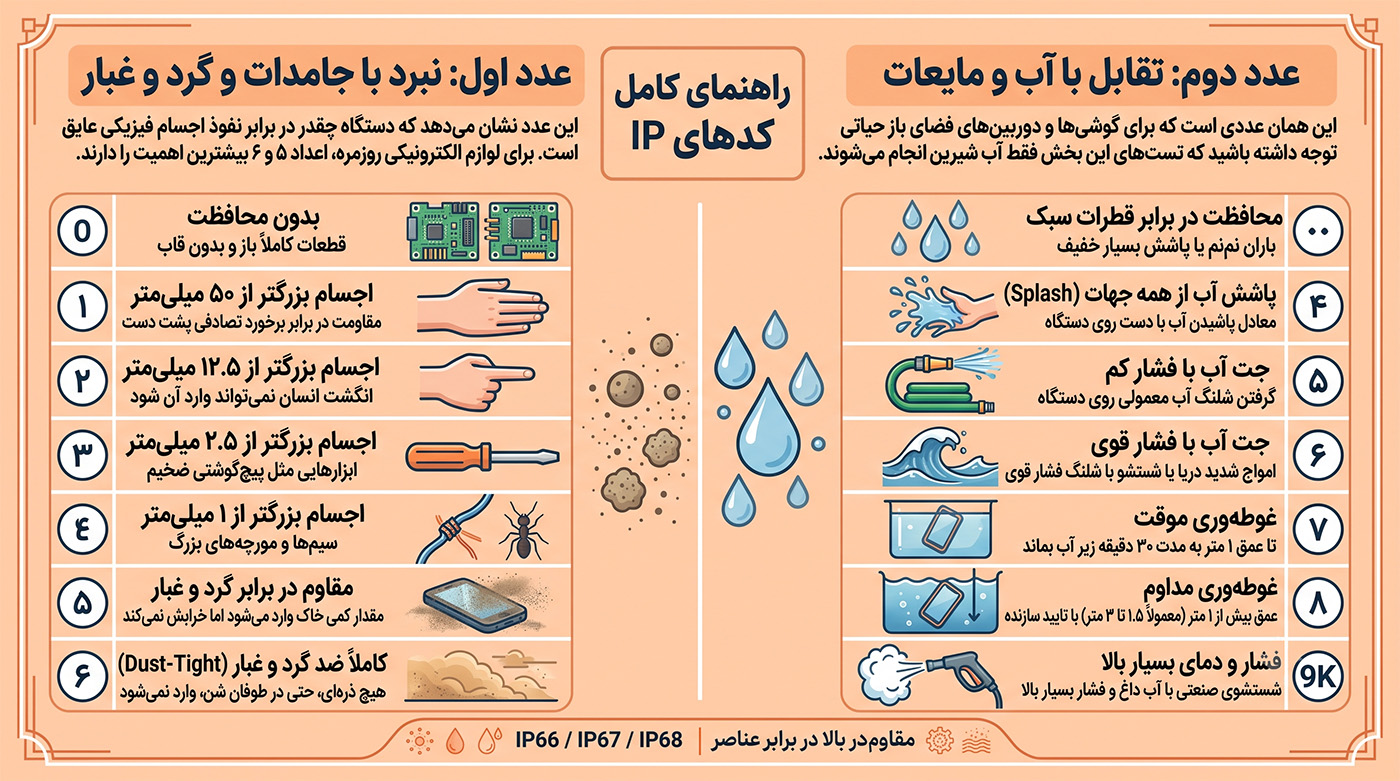 راهنمای کامل کدهای استاندار IPxx