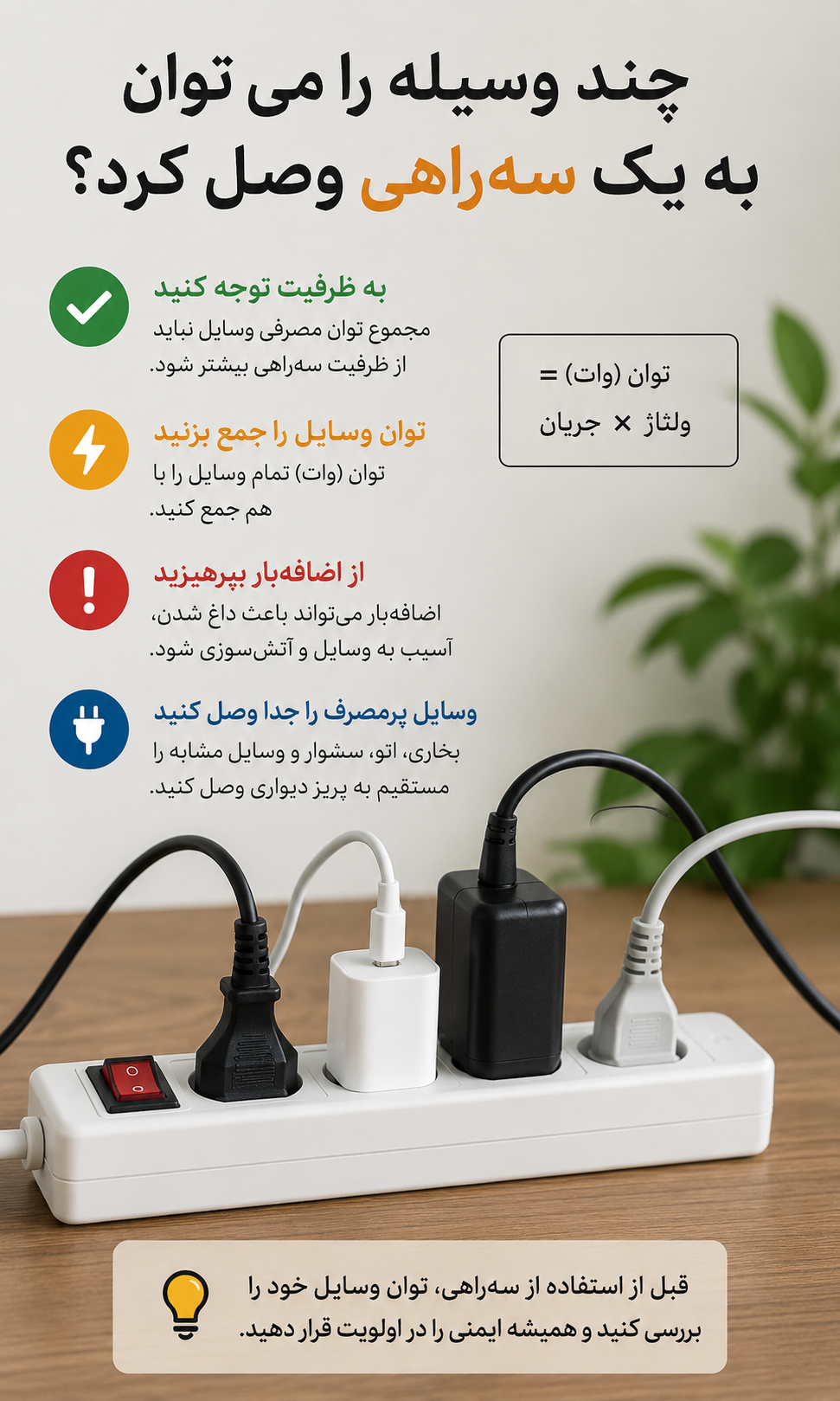 چند وسیله را می‌توان به یک سه‌راهی وصل کرد؟