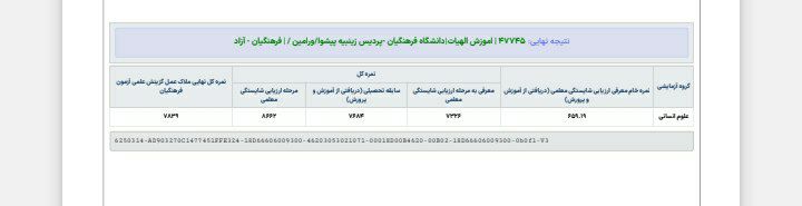 نتیجه نهایی کنکور فرهنگیان منتشر شد 1