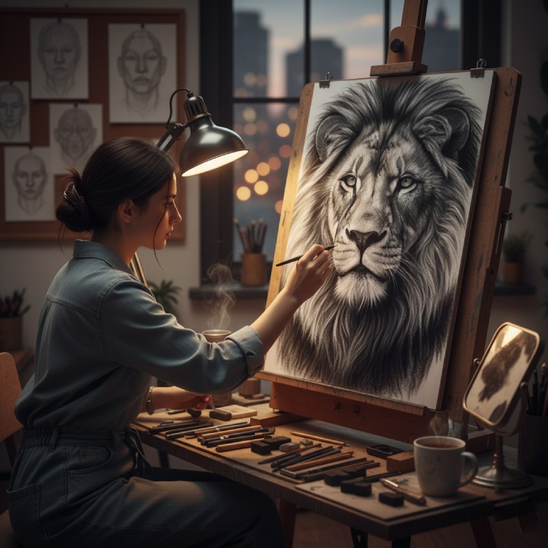 نقاشی سیاه قلم