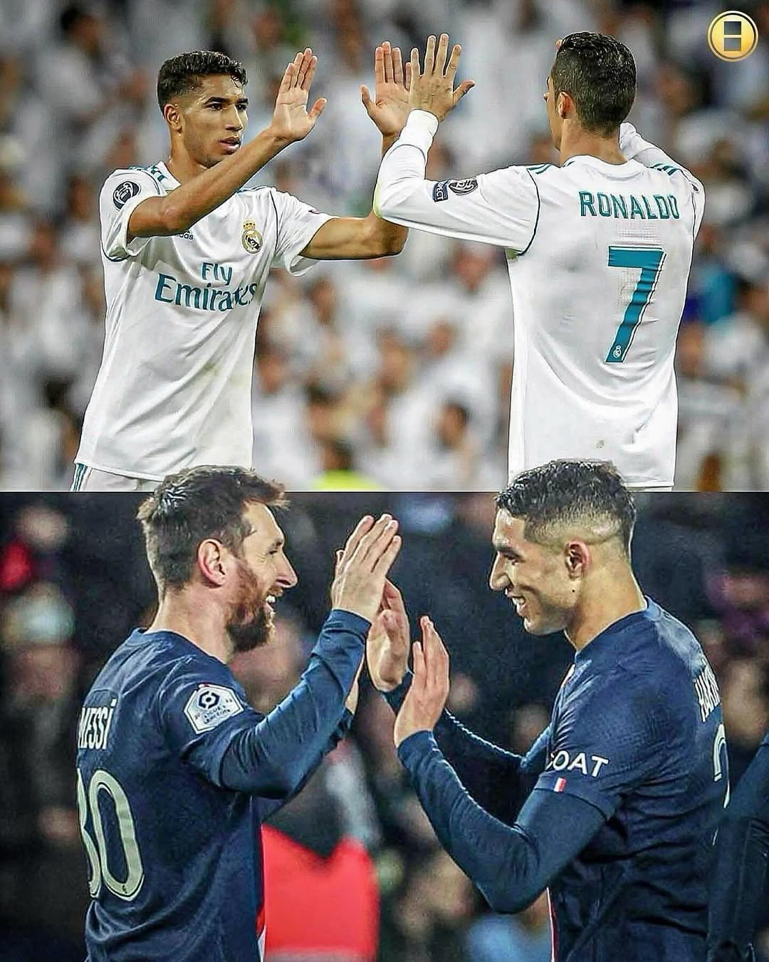 اشرف حکیمی درمورد مسی و رونالدو