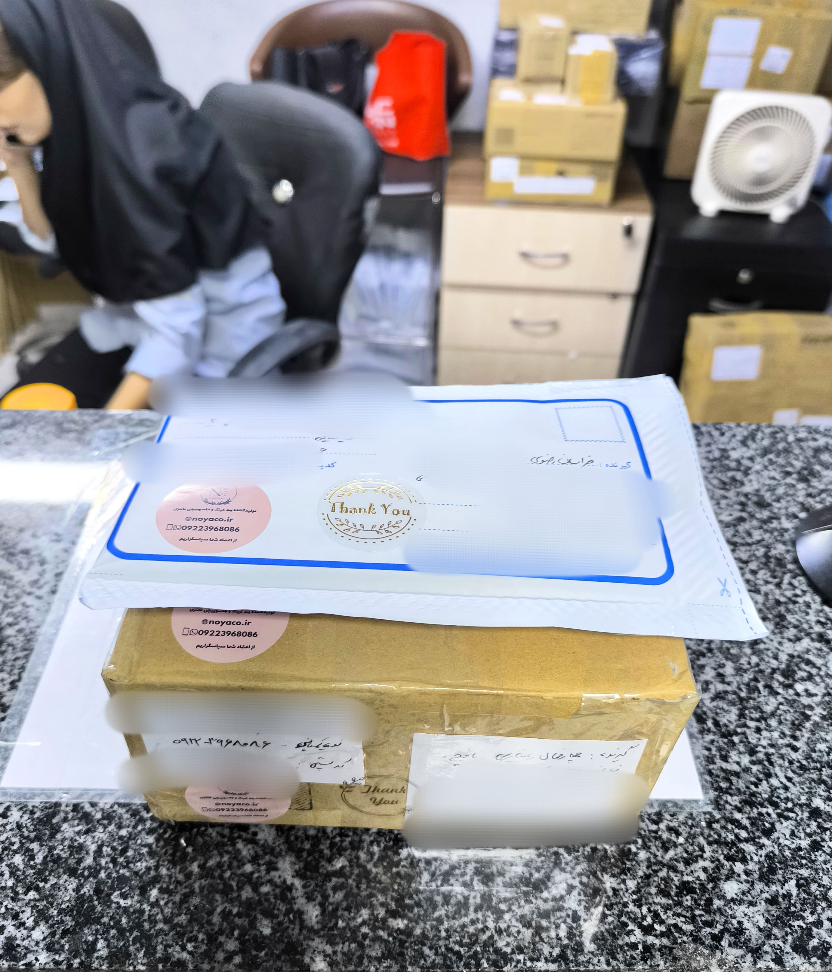 بسته های ارسالی نویا کمپانی سفارشات ارسالی