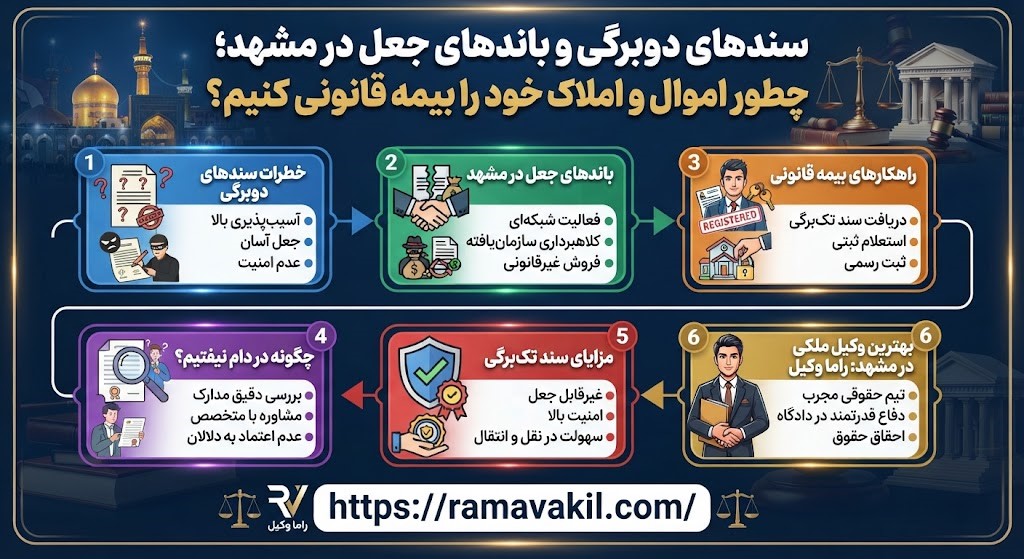 سندهاي دوبرگي و باندهاي جعل در مشهد؛ چطور اموال و املاك خود را بيمه قانوني كنيم؟