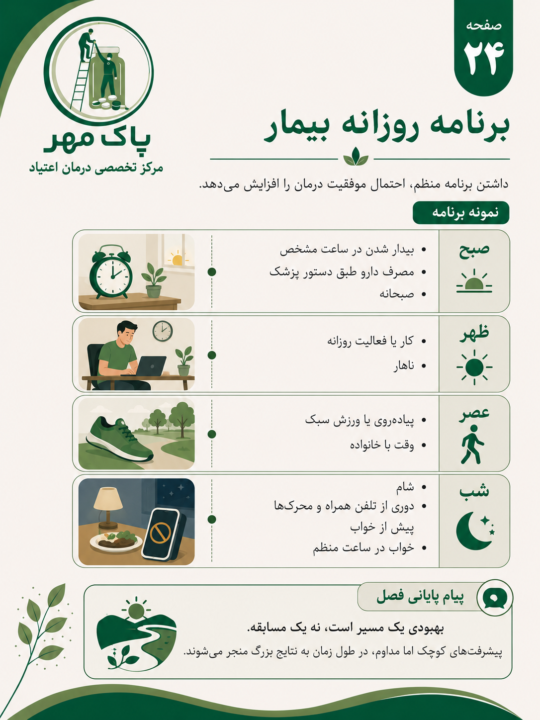 نمونه صفحه کتابچه راهنمای خانواده پاک مهر