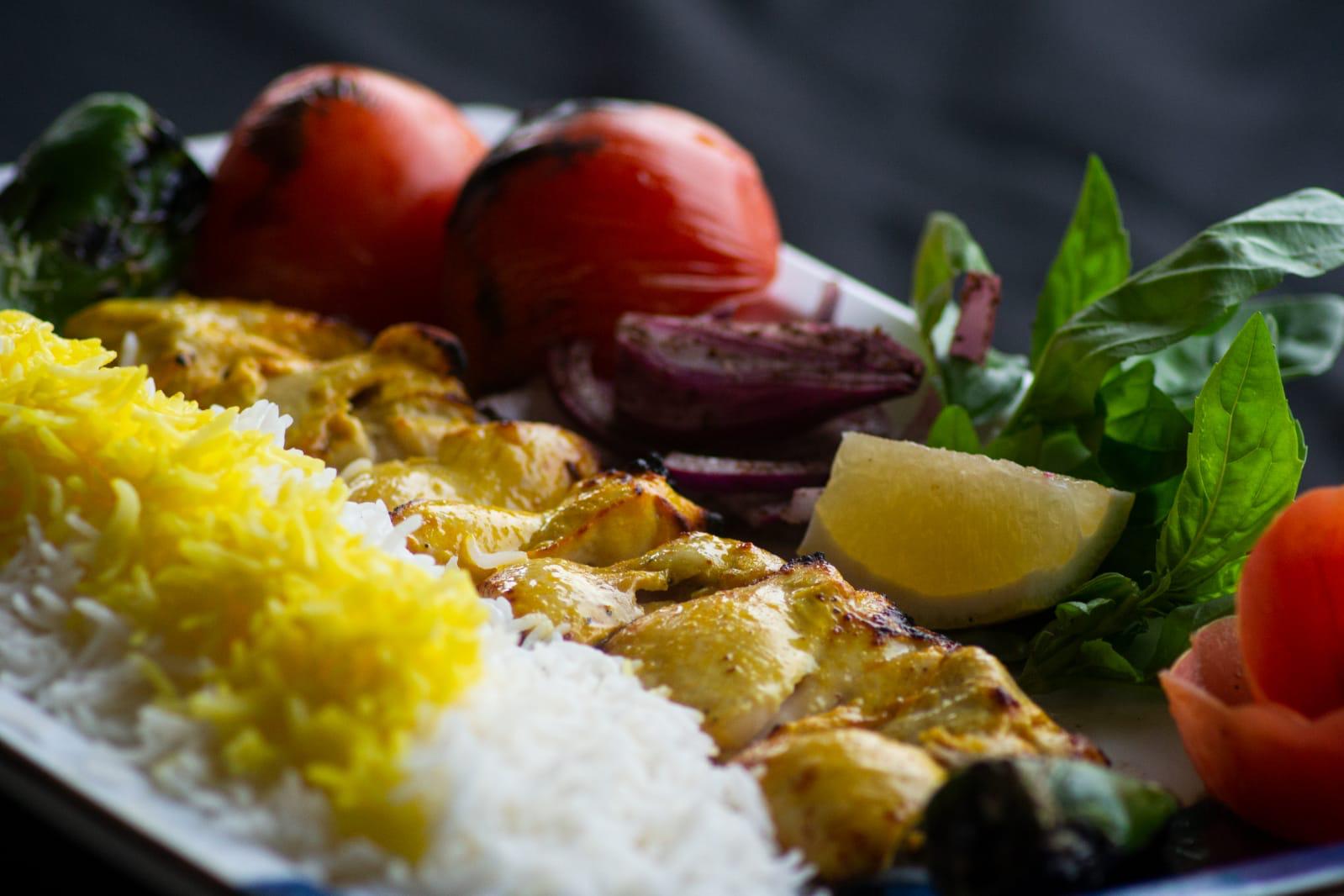 Minced Beef and Chicken Skewers (Joojeh Soltani Kebab)