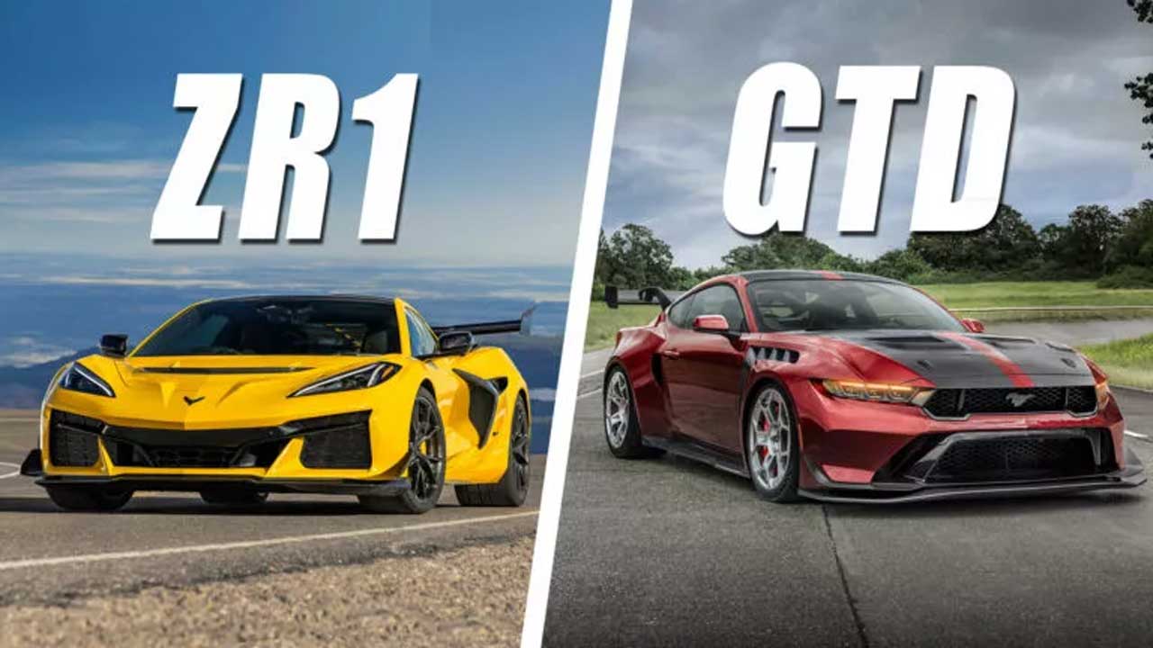 مقایسه کوروت ZR1 و موستانگ GTD،